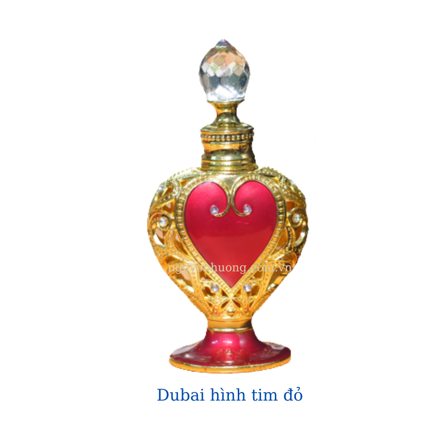 Tinh Dầu Nước Hoa Dubai Hình Tim Đỏ (30 Mùi Cao Cấp)
